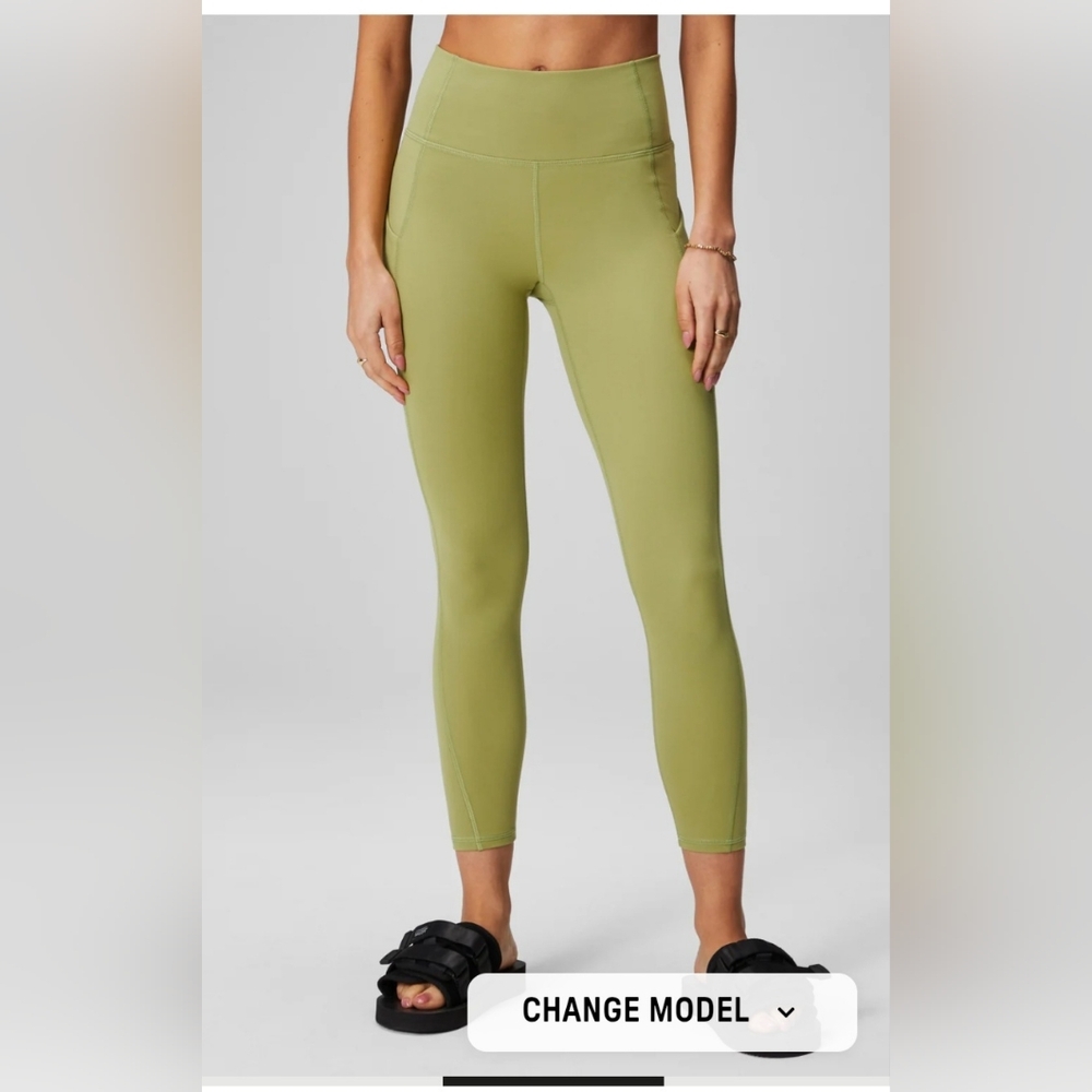 Fabletics Olive Green High-Waist Leggings